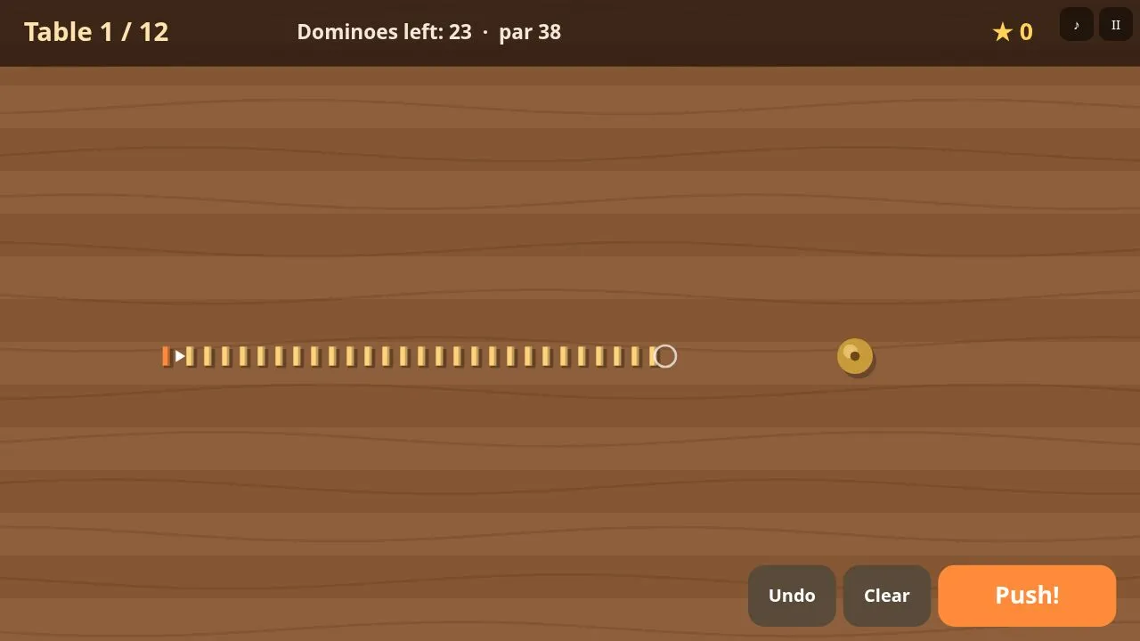 A line of dominoes drawn toward a bell
