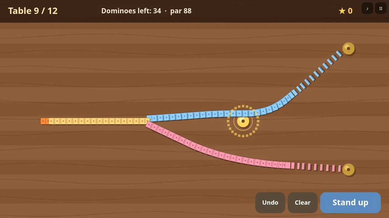 A chain split in two around walls