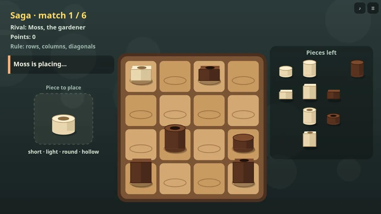 A late position where few safe pieces remain